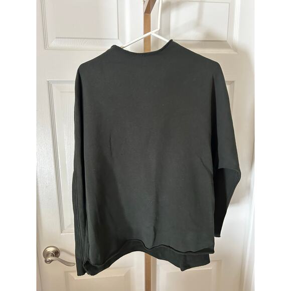 Frank & Eileen EFFIE Long-Sleeve Funnel Neck Capelet, Dark Green, Medium - Picture 2 of 7